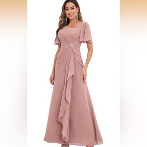 Elegant Pink Evening Gown